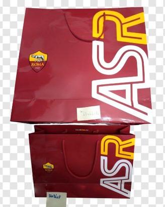 AS ROMA lotto 2 BUSTE misura cm43x44x15+cm36x26x11