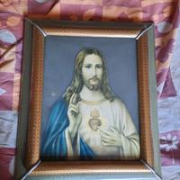 Quadro Cristo vintage inizio anni '50 con doppia c