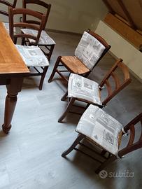 tavolo legno massello a libro