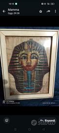 quadro papiro maschera Tutankhamon