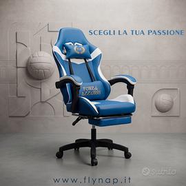 Sedia Gaming Centenario Ergonomica Azzurri 100