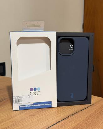 Cover in Silicone C&C Blu per iPhone 13 Pro Max