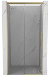 Porta doccia scorrevole 115 cm oro spazzolato