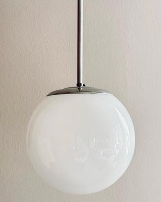 Lampadario Vintage Anni '60 - Sfera Vetro Opalino