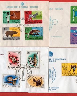 SOMALIA 1960/64 Serie complete su F.D.C.