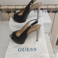 scarpe pelle nera GUESS