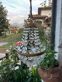 Lampadario vintage in cristallo