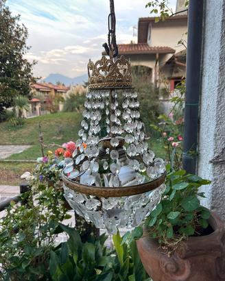 Lampadario vintage in cristallo