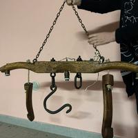 Giogo per buoi ad uso lampadario