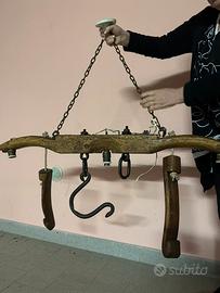 Giogo per buoi ad uso lampadario