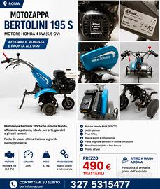 Motozzappa Bertolini 195s motore Honda 4kw(5,5Cv)