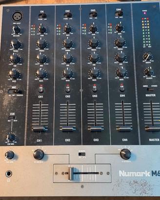 Numark M6USB Mixer per DJ a 4 canali, Nero/Argento