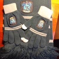 sciarpa e guanti  Blu Herry Potter CORVO NERO 