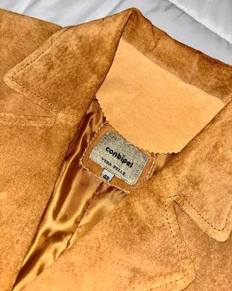 Giacca Blazer Vera Pelle Conbipel Marrone Tg. 48