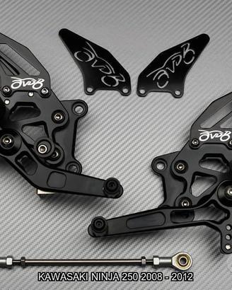 Pedane arretrate KAWASAKI NINJA 250 R 2008 - 2012