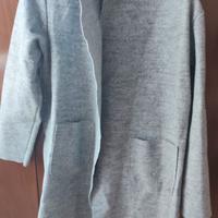 Cappotto/cardigan lungo grigio chiaro