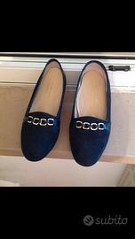 Scarpe blu scamosciate donna N. 36