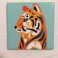 sottobicchiere con tigre 