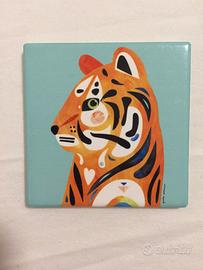 sottobicchiere con tigre 