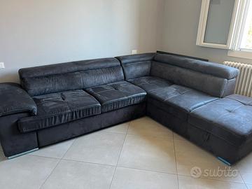 Divano letto angolare, contenitore moderno
