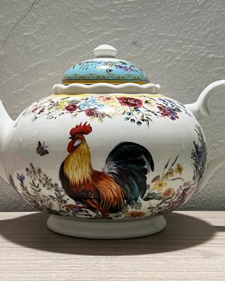 Teiera EDG Enzo De Gasperi con decoro Gallo