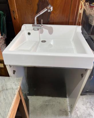 Lavabo lavatoio calamitato con mobile per incastro