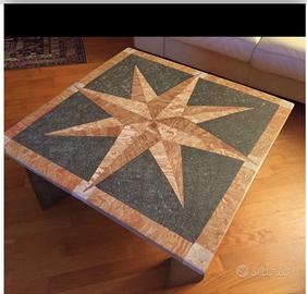 Tavolino da soggiorno in cotto policromo intersiat