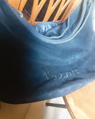 Borsa di velluto nera Keling