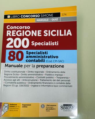 libro Concorso Regione Sicilia 200 specialisti 