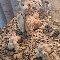 Set 3 statuette barboncini vintage Mount Royal