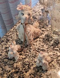 Set 3 statuette barboncini vintage Mount Royal