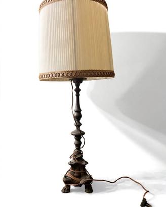 Lampada da Tavolo Abat-jour Vintage Plissettata