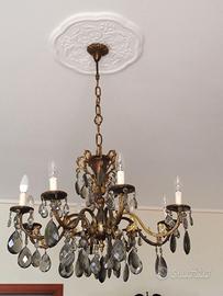 Lampadario 8 punti luce Vintage