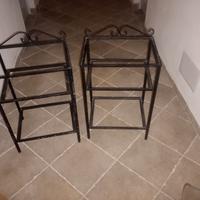 Comodini in Ferro Battuto con vetro