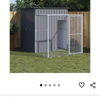 Gabbia per cani+cuccia in legno