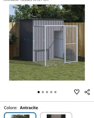 Gabbia per cani+cuccia in legno