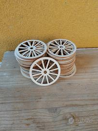 50 ruote in legno