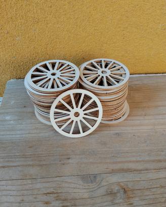 50 ruote in legno