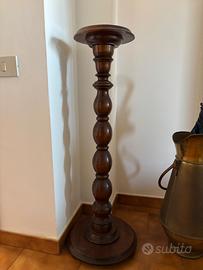 Piedistallo portavasi in legno vintage