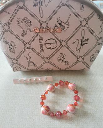 pochette 1 braccialetto 3 paia orecchini 
