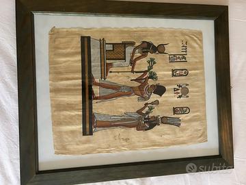 Quadro pergamena egizia alto 56 x largo 46 cm