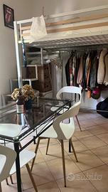 Letto a soppalco 140x200 +MATERASSO INCLUSO memory