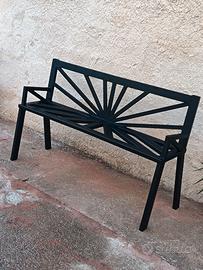 Panca da giardino in ferro battuto artigianale