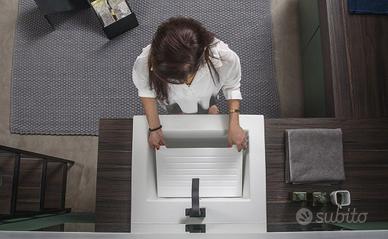 Lavatoio 65x52 x H 29 cm in ceramica Ghost Xilon