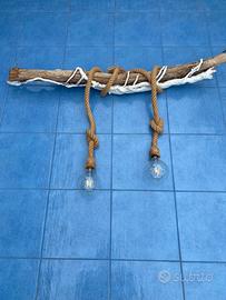 Lampadario con radici avvolte