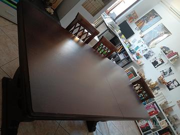 Tavolo legno massello con sedie 