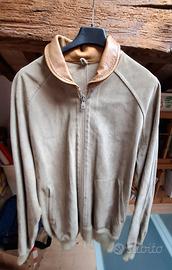 Giacca Scamosciata Beige Chiaro