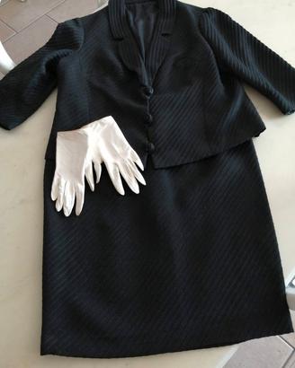 Tailleur nero sartoriale anni 60 