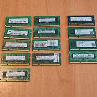 Lotto 13 banchi di Memoria RAM SO-DIMM DDR2 e DDR3