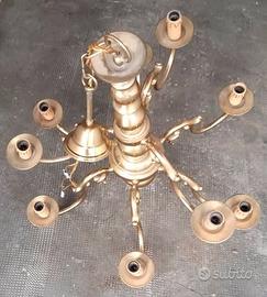 Lampadario in ottone